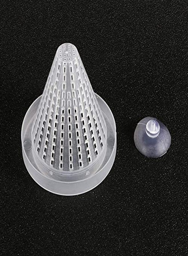 مغذي ديدان الدم المخروطي VAYINATO®، مغذي ديدان الماصة، سلة طعام الأسماك مع حامل شفط (لون عشوائي) (عبوة من 4 قطع) من Petzlifeworld - Image 3